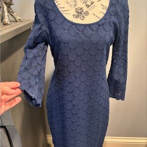 Ronni Nicole Navy 3/4 Sleeve Dress